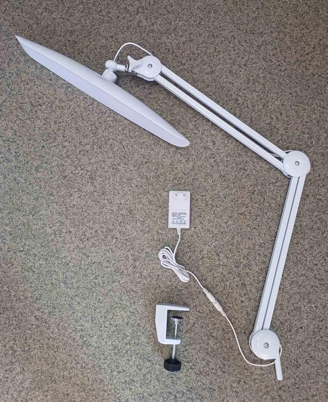 Лампа бестеневая на струбцене 18 Вт Белый (ALMD-4)