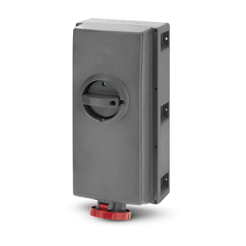 Силовая розетка ДКС Quadro 3P+N+PE 125А 400 В стационарная IP67 механическая блокировка разъема сбоку (DIS50312587)