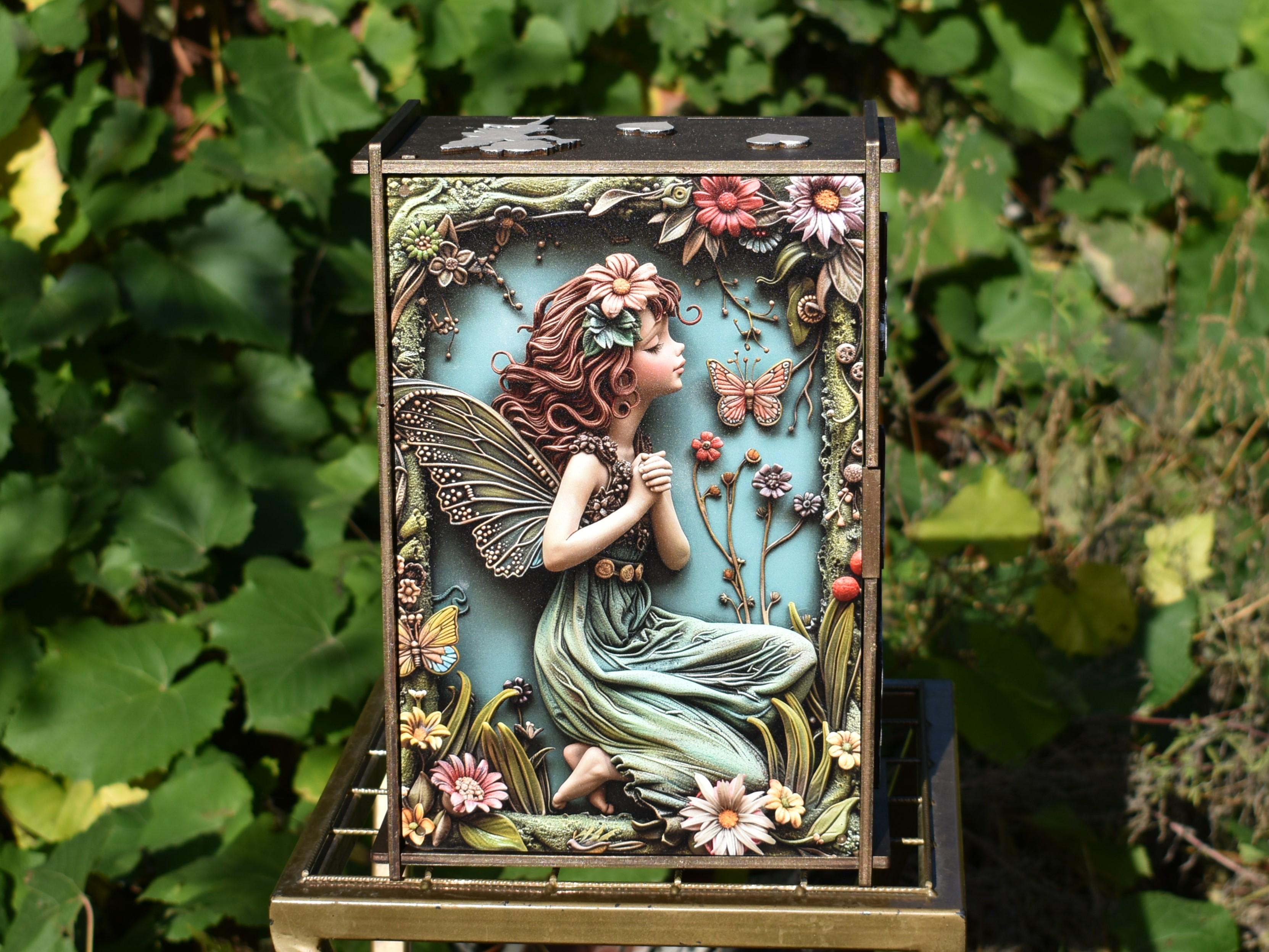 Подарочная коробка Фея 3D из фанеры 20х30х12 см (21683063) - фото 2 Подарочная коробка Фея 3D из фанеры 20х30х12 см (21683063) - фото 2