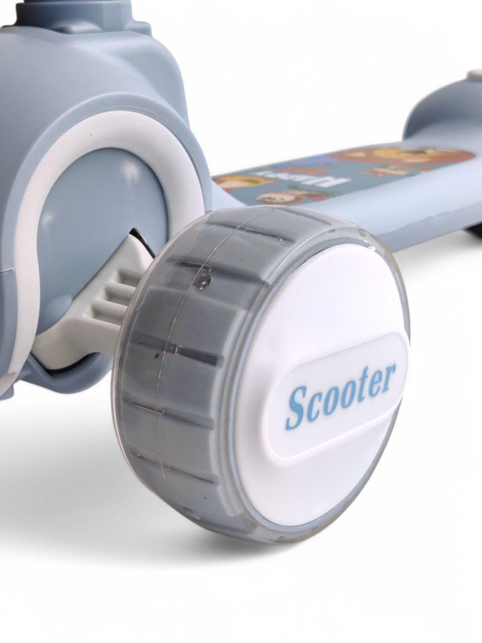 Самокат дитячий Scooter Happy Day V1 до 75 кг з ножним гальмом Блакитний (V1r-s) - фото 7