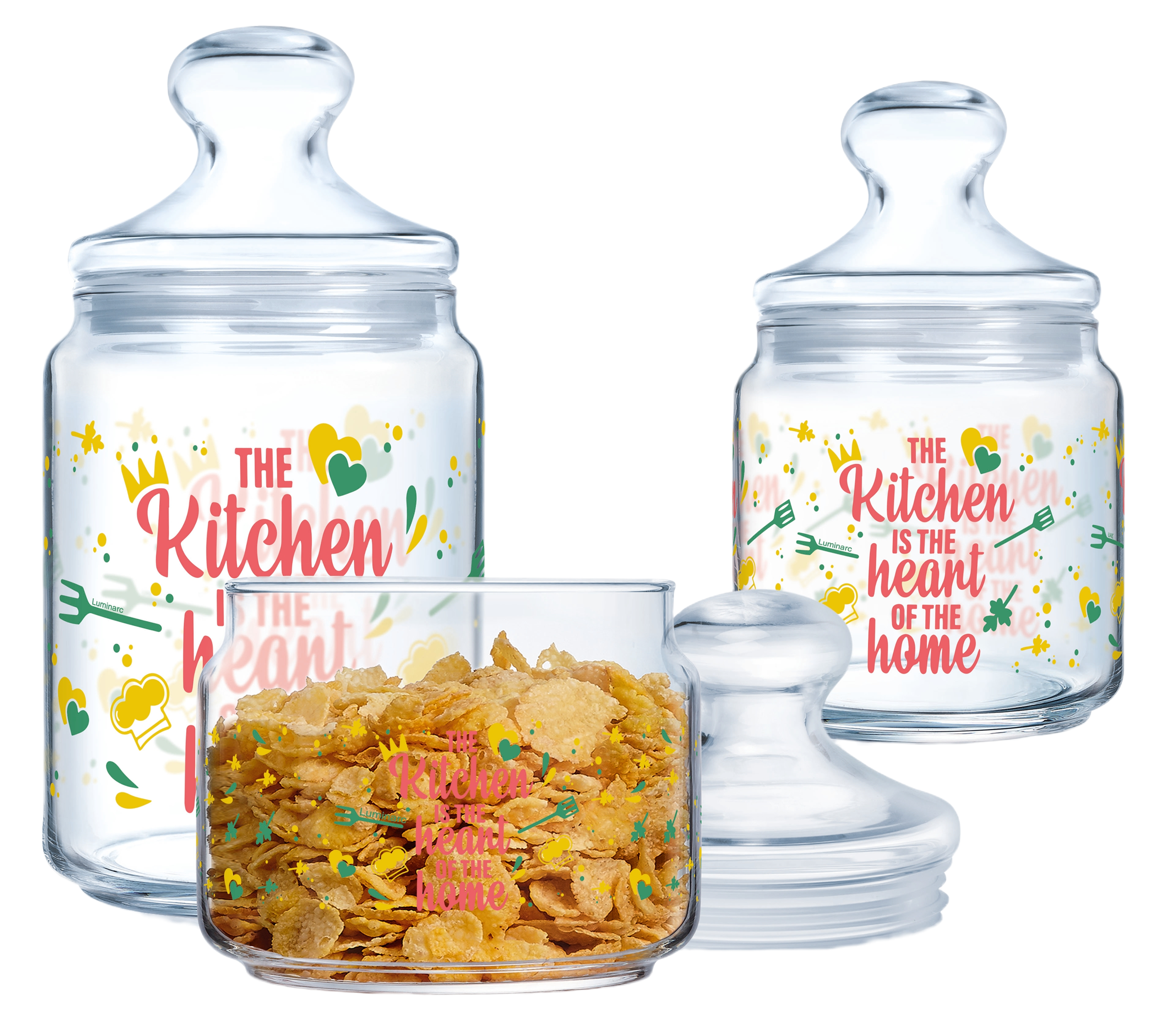 Набор банок LUMINARC CLUB HEART OF HOME 3шт 0.5, 0.75, 1 л (UG-X2217)