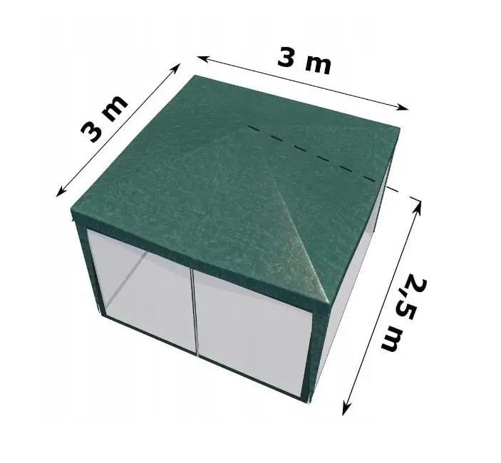 Павільйон з москітною сіткою ZX-TO33 4 стіни 3х3х2,5 м Зелений (12272130) - фото 2