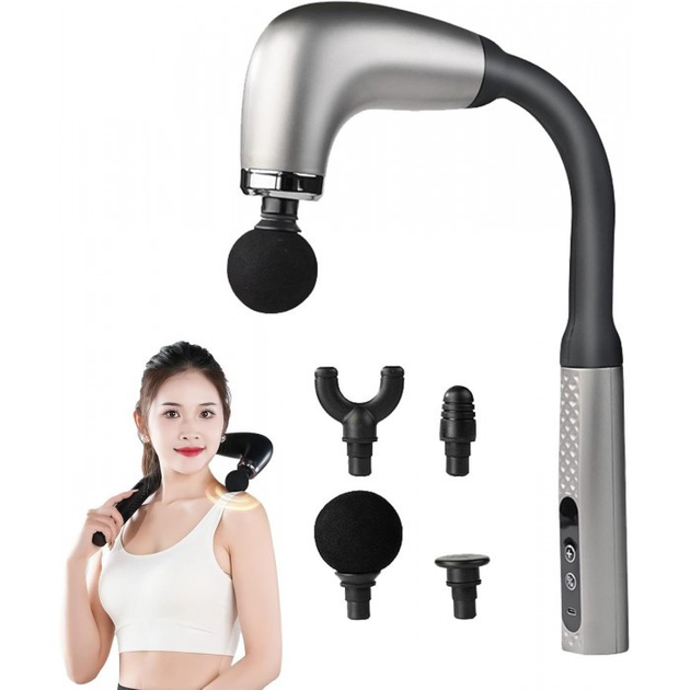 Вибромассажер для тела с 4 насадками USB-питание - фото 2 Вибромассажер для тела с 4 насадками USB-питание - фото 2