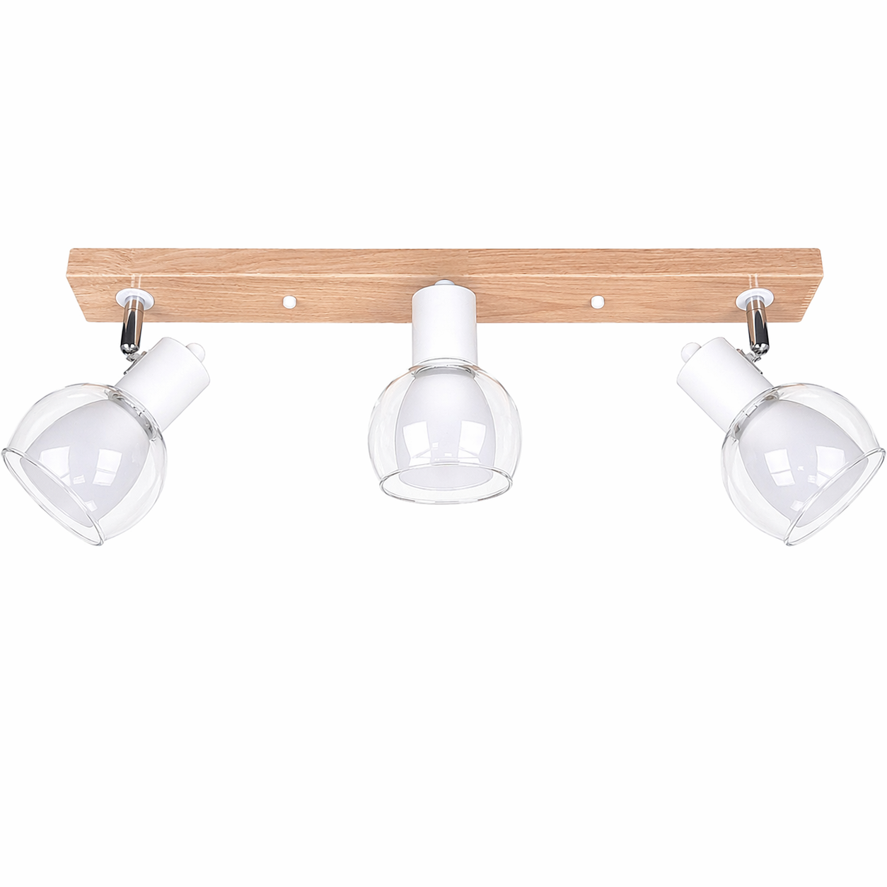 Светильник поворотный Sneha на 3 лампы с деревом на сменную лампу E14 Белый (9961125105/3)