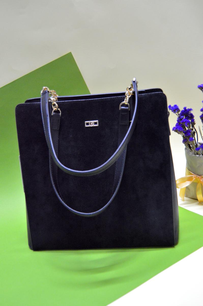 Жіноча сумка Pele Velini замша/шкіра Чорний (1144)