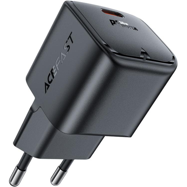 Зарядное устройство Acefast 1xType-C A77 mini 30W Gan Fast Charger Black (6974316282662) Зарядное устройство Acefast 1xType-C A77 mini 30W Gan Fast Charger Black (6974316282662)
