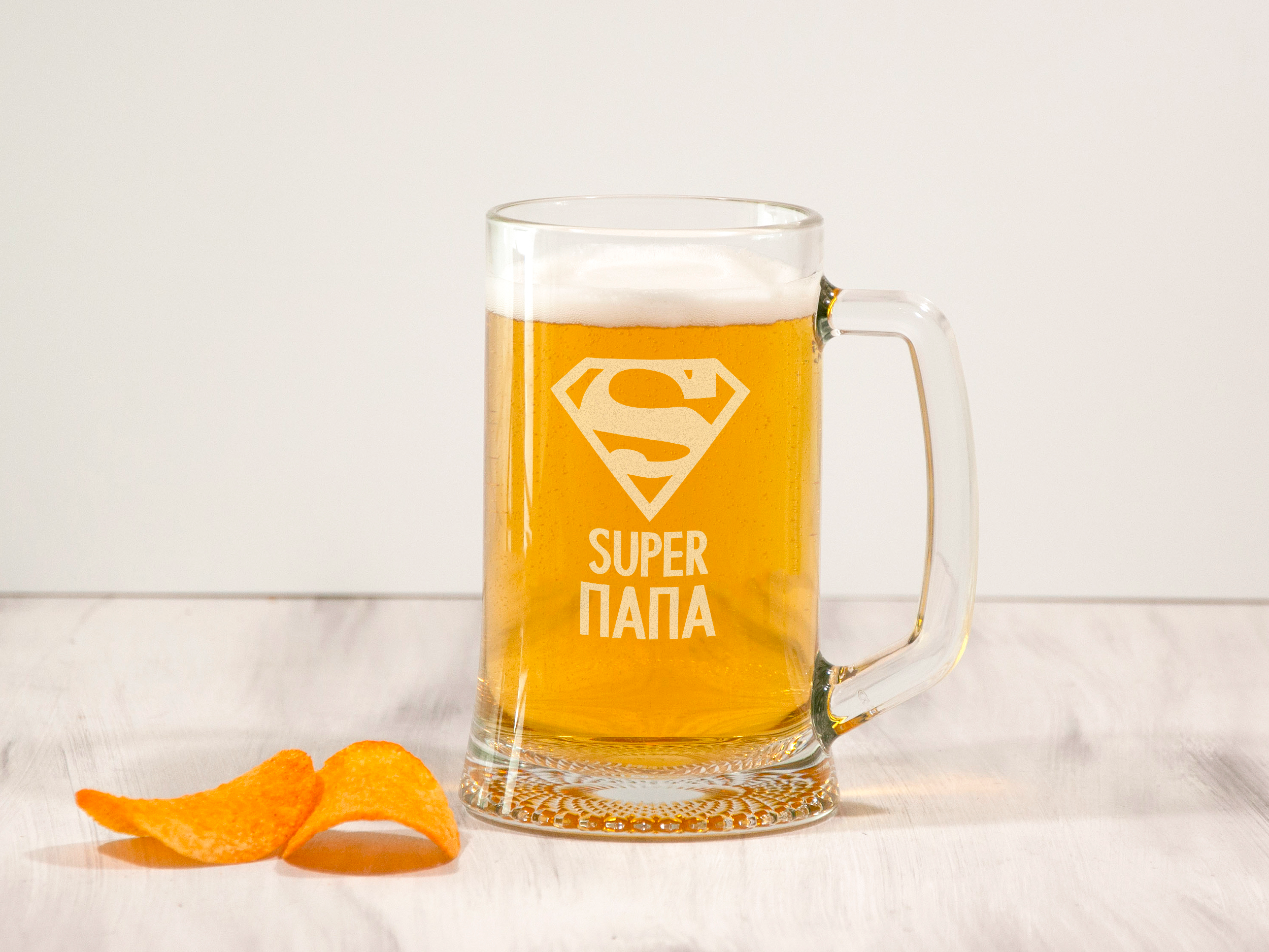 Бокал для пива Woodpresent Super Папа