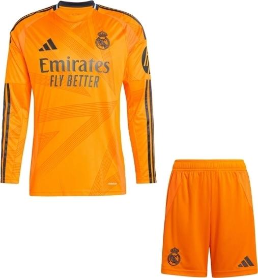 Футбольная форма с длинным рукавом детская Реал Мадрид 2024-2025 выездная оранжевая F0035 125-135 см Черный (47262-383)
