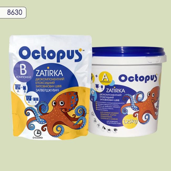 Затирка для плитки Octopus Zatirka 8630 эпоксидная 1,25 кг