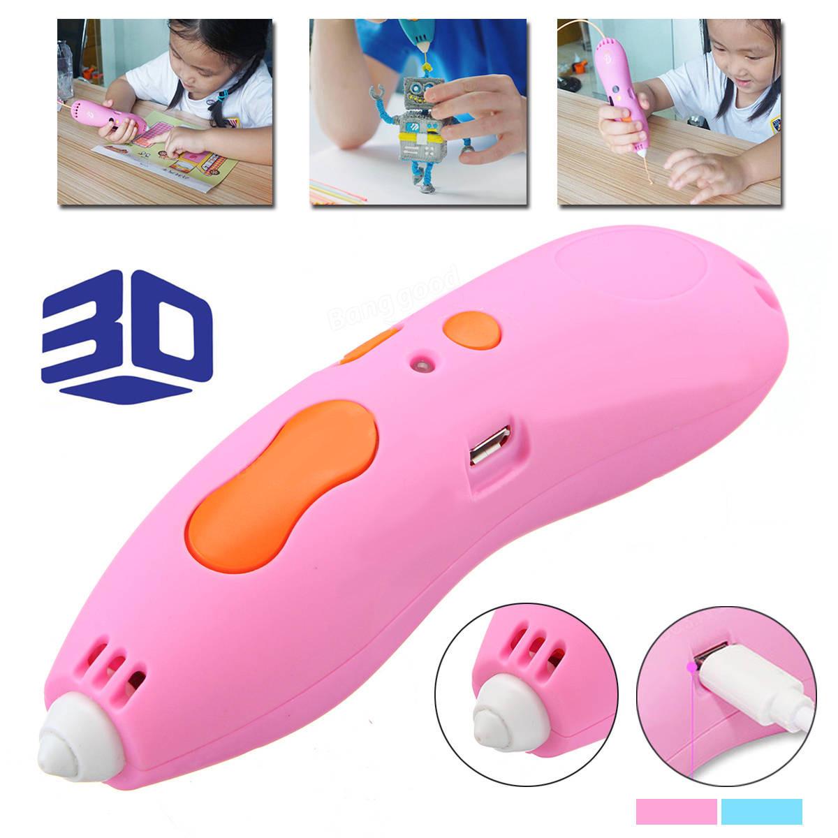 3D ручка бездротова низькотемпературна для малювання пластик Pink (10082) - фото 3 3D ручка бездротова низькотемпературна для малювання пластик Pink (10082) - фото 3