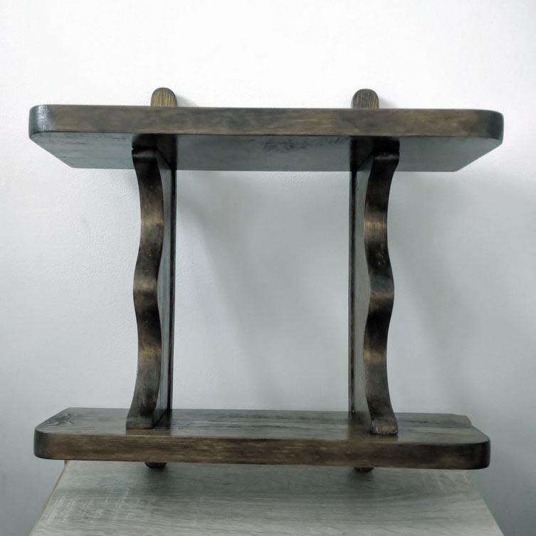 Полка настенная из дерева Деленсо Мокко (ПНС/004210)