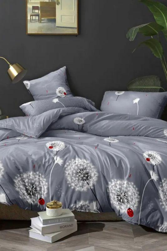 Комплект постільної білизни з поліестеру Носи Своє євро 200х220 см Світло-сірий​ (23678)