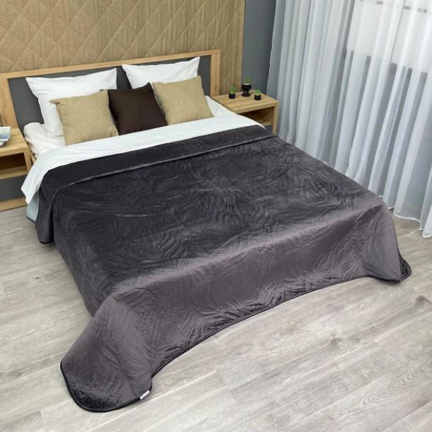Покрывало двухстороннее Decorator Ultra Sonic Microfiber 220х240 см Графитовый (85-037) - фото 1