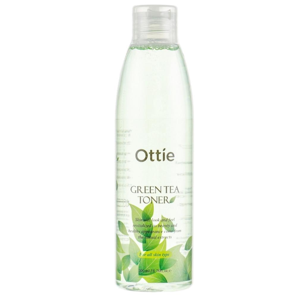 Тонер для проблемной кожи лица освежающий Ottie Green Tea Toner с экстрактом зеленого чая 200 мл (811708949) - фото 2