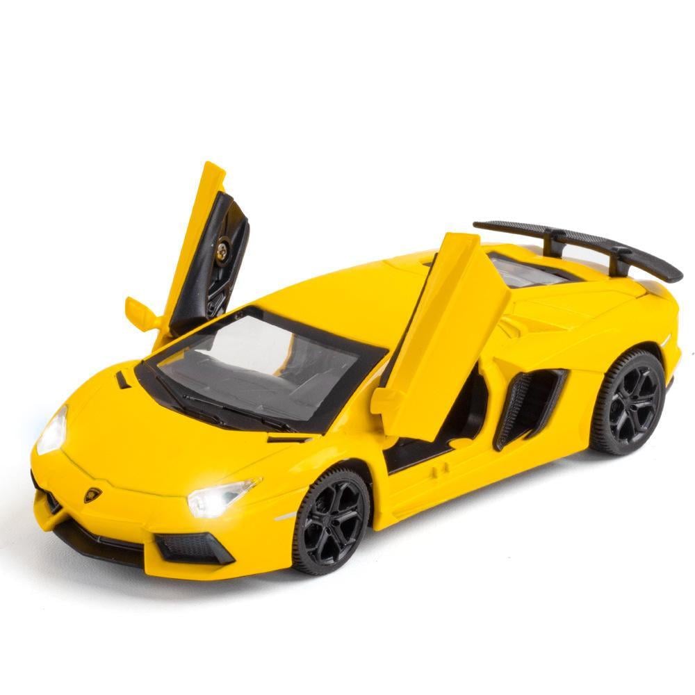 Игрушечная машина коллекционная TY Models Lamborghini 770-4 металлическая с инерционным механизмом/светом и звуком 1:32 Желтый (6884)