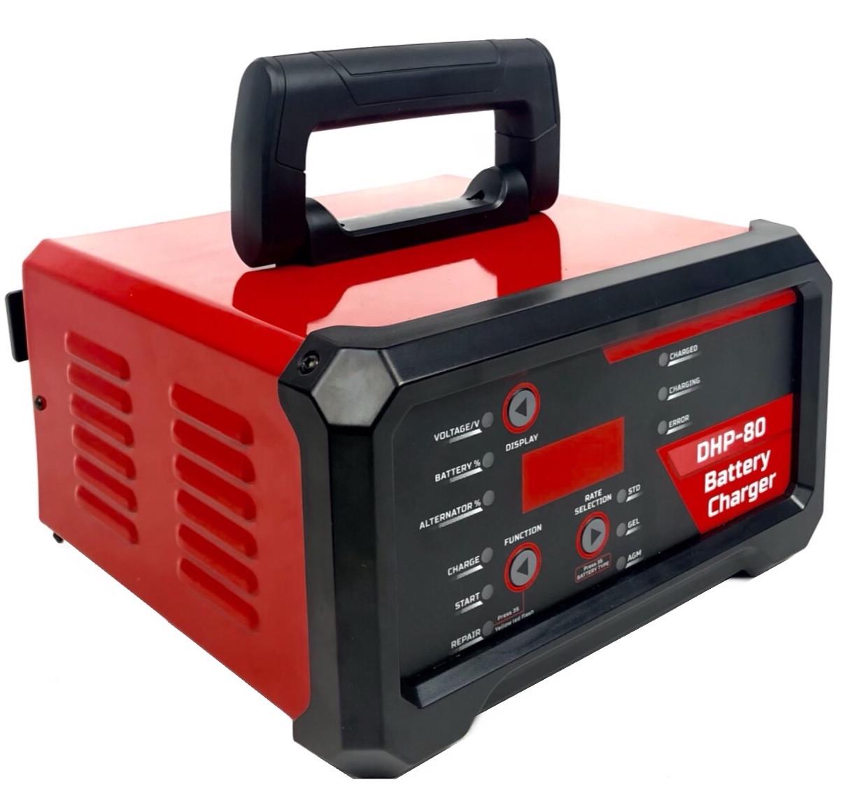 Пусковое зарядное устройство для всех свинцово-кислотных аккумуляторов с дисплеем AL-FA 12/24 В DHP-80 350 А 230 В