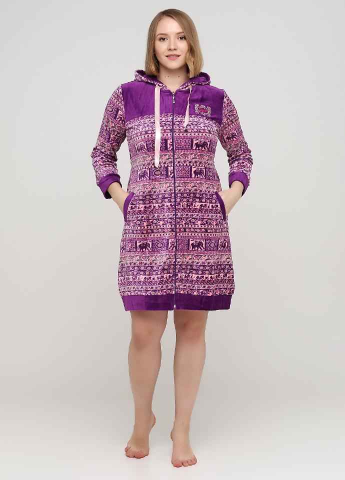 Домашний женский халат Romeo Life L Фиолетовый (3036)