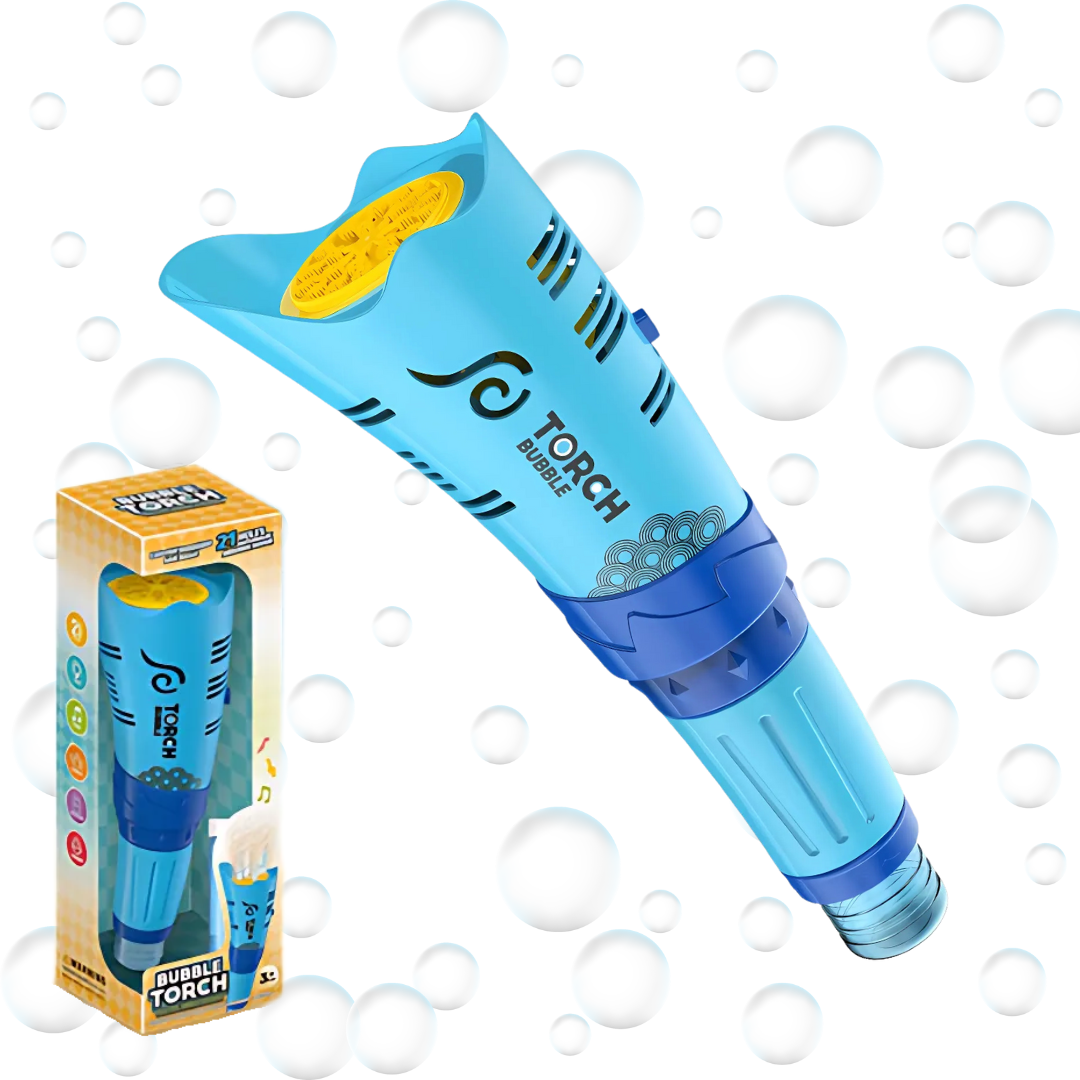 Пистолет мыльных пузырей для детей с LED подсветкой на аккумуляторе Синий