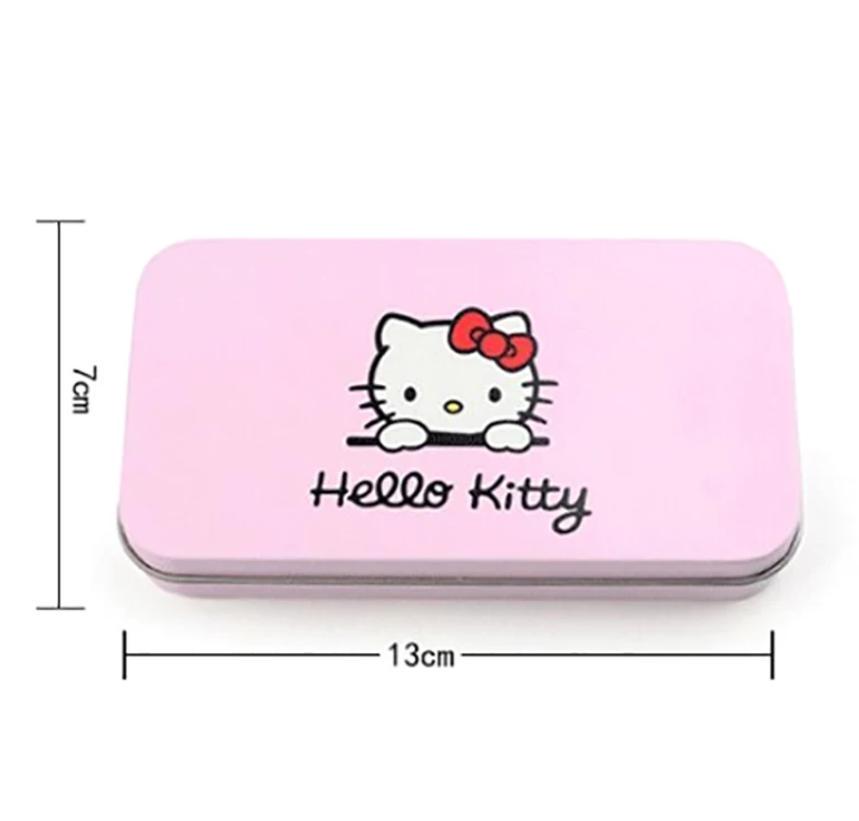 Набор синтетических кистей для профессионального макияжа Hello Kitty 7 шт. Розовый (87222227) - фото 5