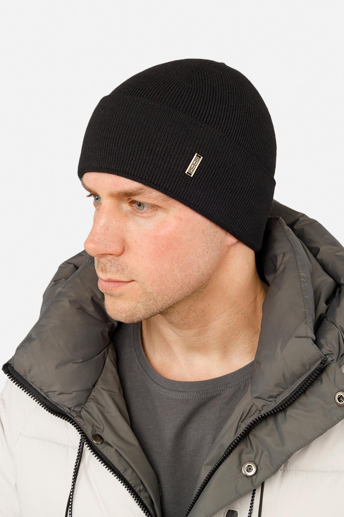 Шапка мужская 60-62 см Черный (ЦБ-00260752)