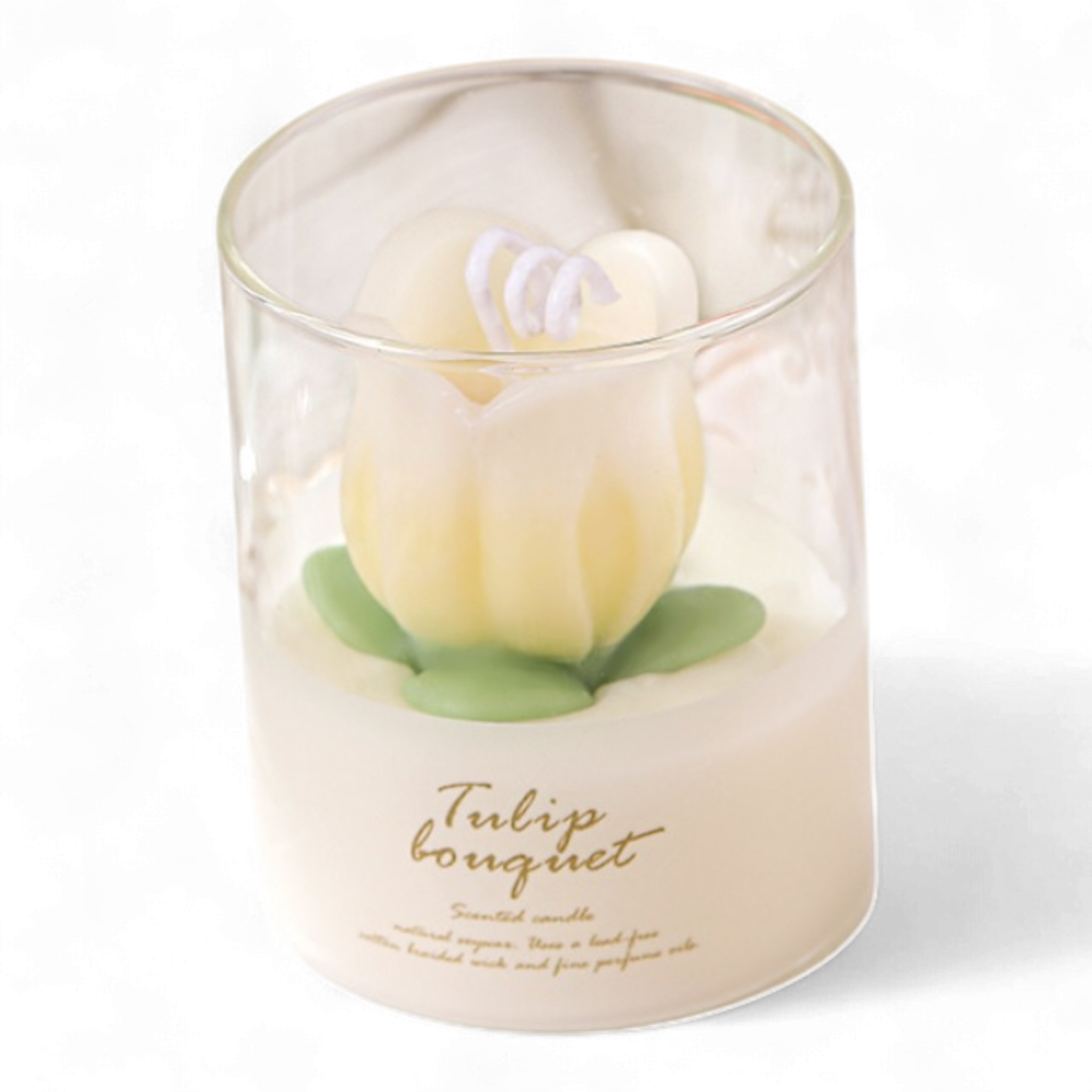 Свеча тюльпан в стакане Tulip bouque (0010)