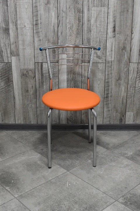 Кухонний стілець Маркос 40х85 см Помаранчевий/Хром (28374432)