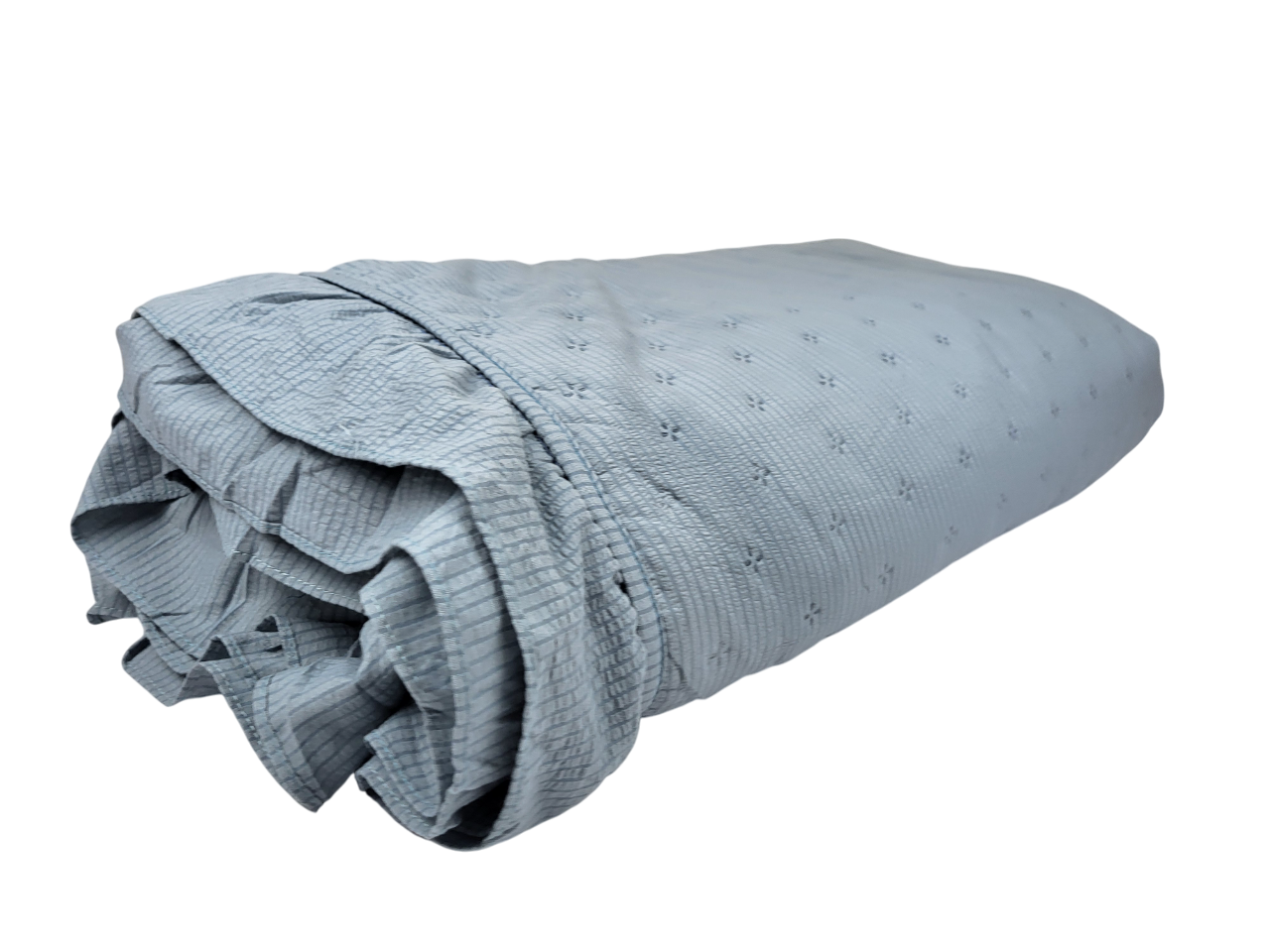 Плед-покрывало сатин с рюшами покрывало сатин с рюшами евро 200х230 см Голубой (1664) - фото 2