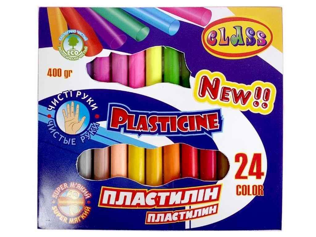 Пластилин CLASS 24 цветов Чистые руки ECO 400 г 7629C (909602)