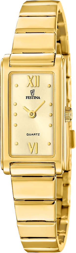 Наручний годинник жіночий Festina F20768/2 Mademoiselle з сталевим корпусом WR 30 м та золотистим циферблатом