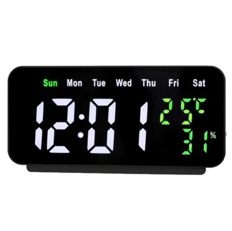 Часы настольные цифровые VST-912Y-6 с большим LED-дисплеем/будильником и форматом времени 12/24 (2859839641)