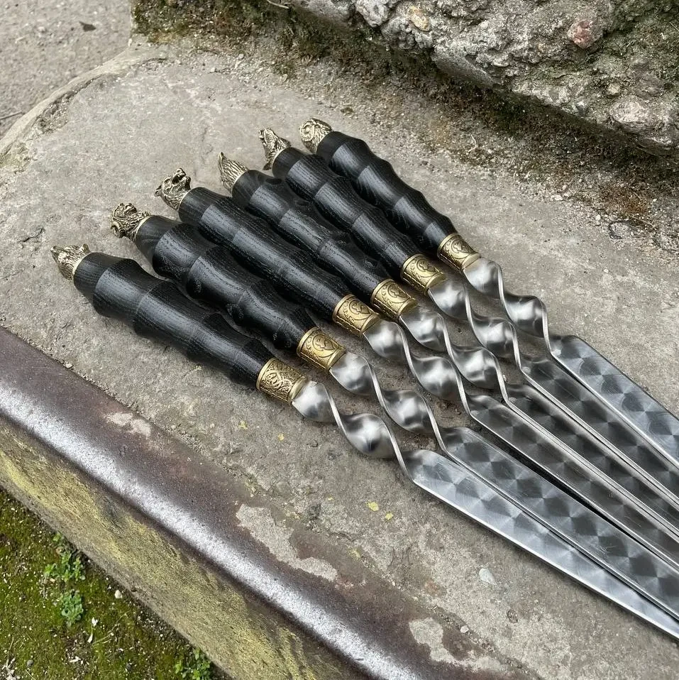 Набір шампурів для люля-кебаб Звірі широкий 4 шт. L 50 см (SKK96) - фото 5 Набір шампурів для люля-кебаб Звірі широкий 4 шт. L 50 см (SKK96) - фото 5