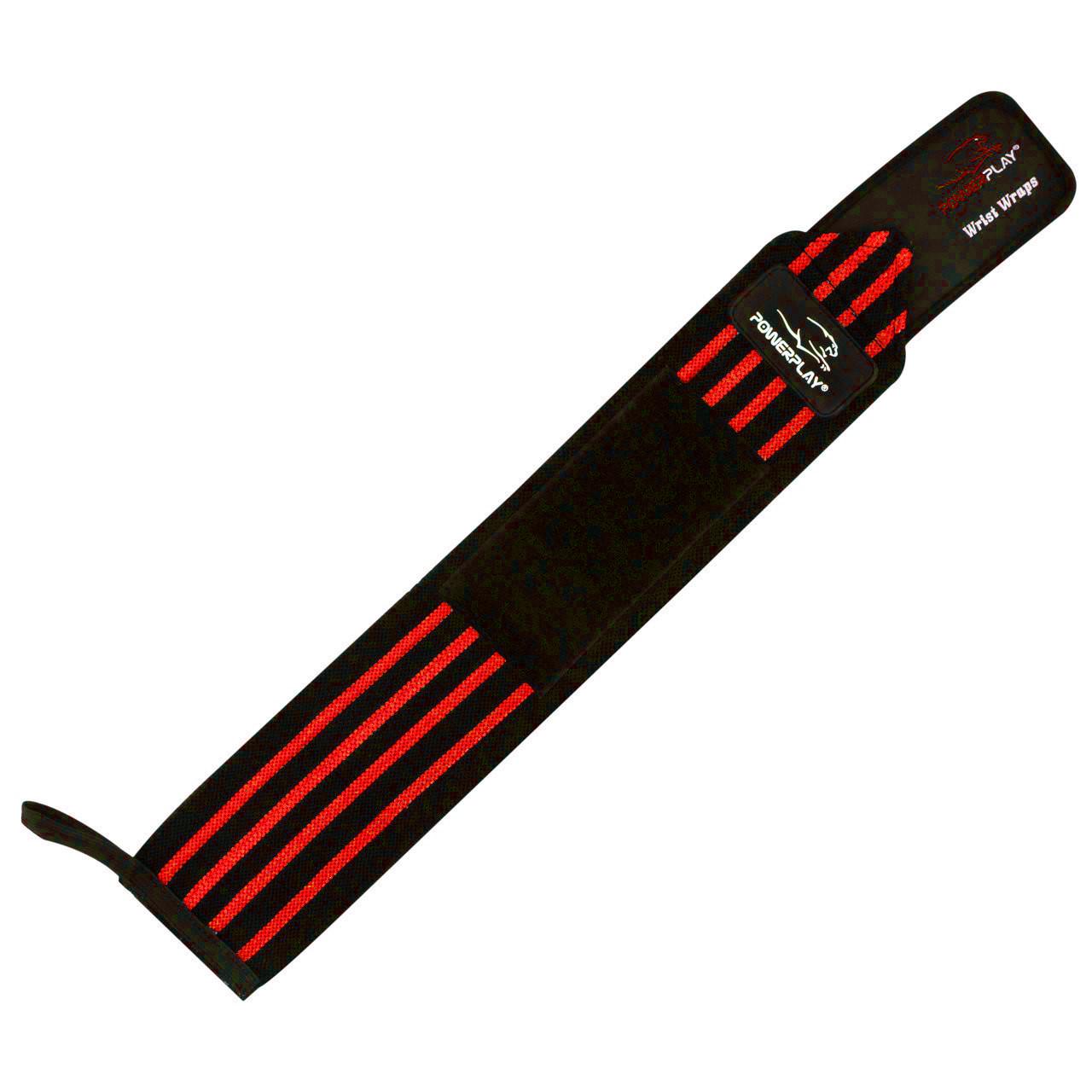 Бинти кистьові PowerPlay 3081 Gym WristT Wraps Чорно-червоний (A-013261) - фото 4