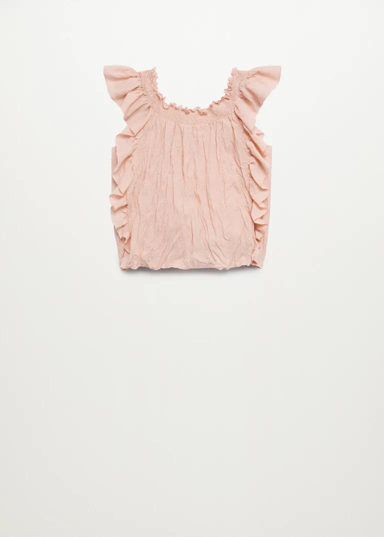 Блузка Mango с рюшами L Розовый (9829147) - фото 6 Блузка Mango с рюшами L Розовый (9829147) - фото 6