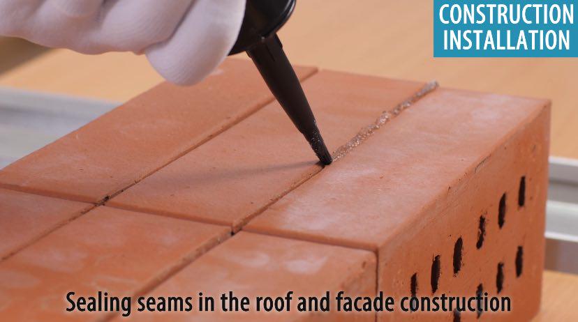 Герметик з пістолетом Fome Flex Aquastop каучуковий посилений волокнами 300 мл/12 шт. Прозорий (01-4-2-009-12) - фото 11