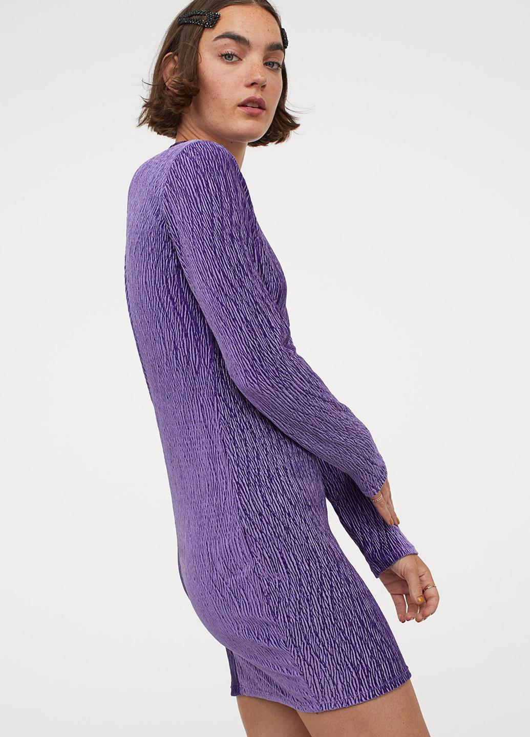 Платье H&M XS Лиловый (902509002b42)