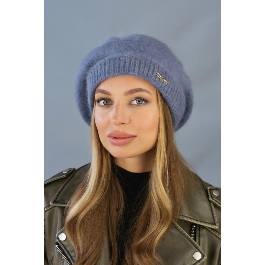 Берет женский из шерсти кролика Braxton 7234 one size Маренго