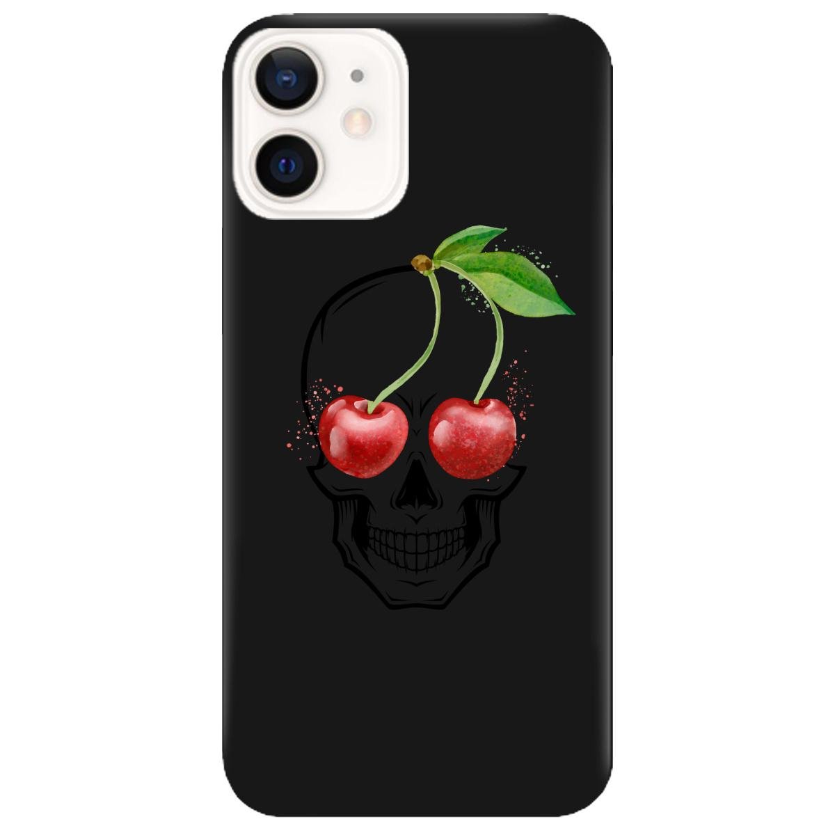 Силіконовий чохол Zorrov для Apple iPhone 12 - Cherry skull (14070050221106123)