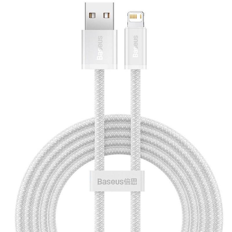Дата кабель міцний BASEUS CALD000402 Dynamic Series USB to Lightning 2,4A 1 м White (00000068698_1)