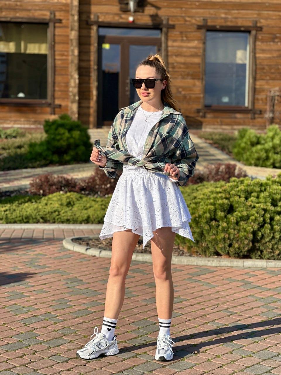 Рубашка женская в клеточку Синий/Зеленый (2567453287) - фото 3 Рубашка женская в клеточку Синий/Зеленый (2567453287) - фото 3