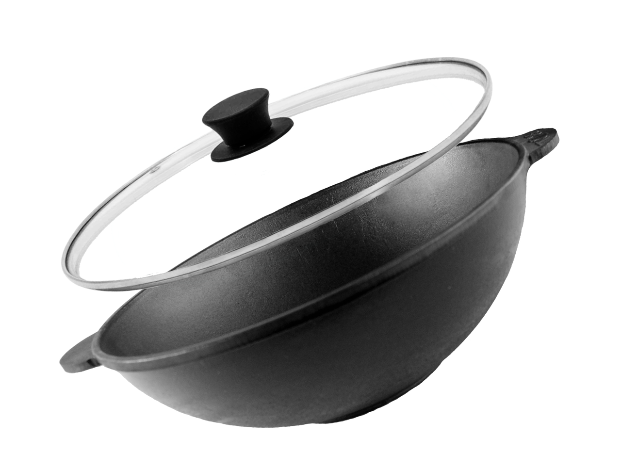 Сковорода-WOK чавунна Brizoll з кришкою 4,7 л (32550961)