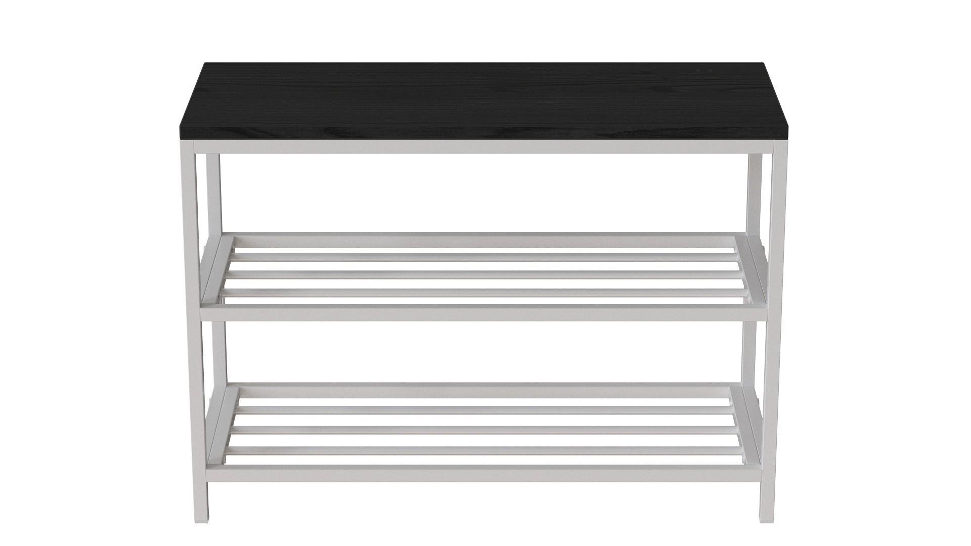 Банкетка универсальная Ferrum-decor Слайм ДСП 16 мм 45x63x26 см Белый/Сосная Кембра (FRD-104079)