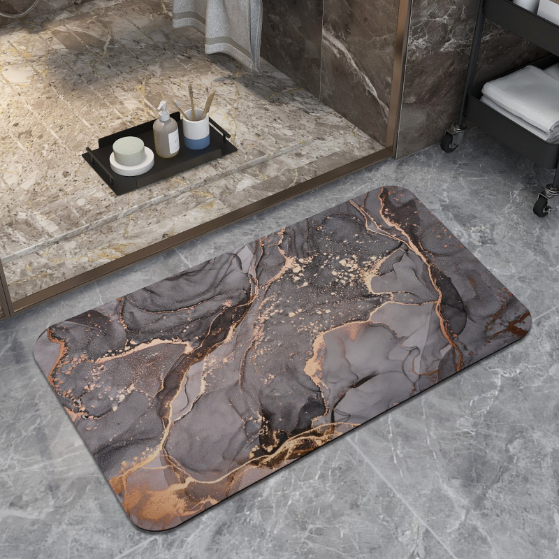 Коврик в ванну диатомитовый Мрамор 80х120 см (L0419)