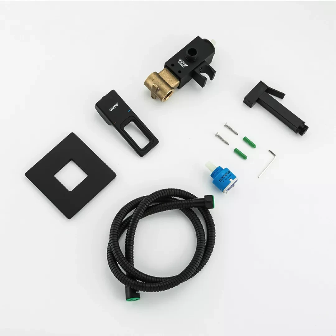 Гигиенический душ скрытого монтажа Gappo G7217-6 Черный (G7217-6) - фото 7 Гигиенический душ скрытого монтажа Gappo G7217-6 Черный (G7217-6) - фото 7