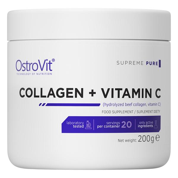 Хондропротектор для спорта OstroVit Collagen And Vitamin C 200 г 20 порций Unflavored