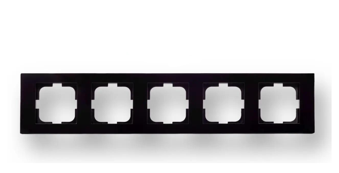 Рамка Ovivo Electric Grano 5 секционная Черный (400-170000-250)