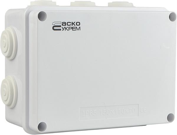 Распределительная коробка АСКО-УКРЕМ 150х110х70 мм IP65