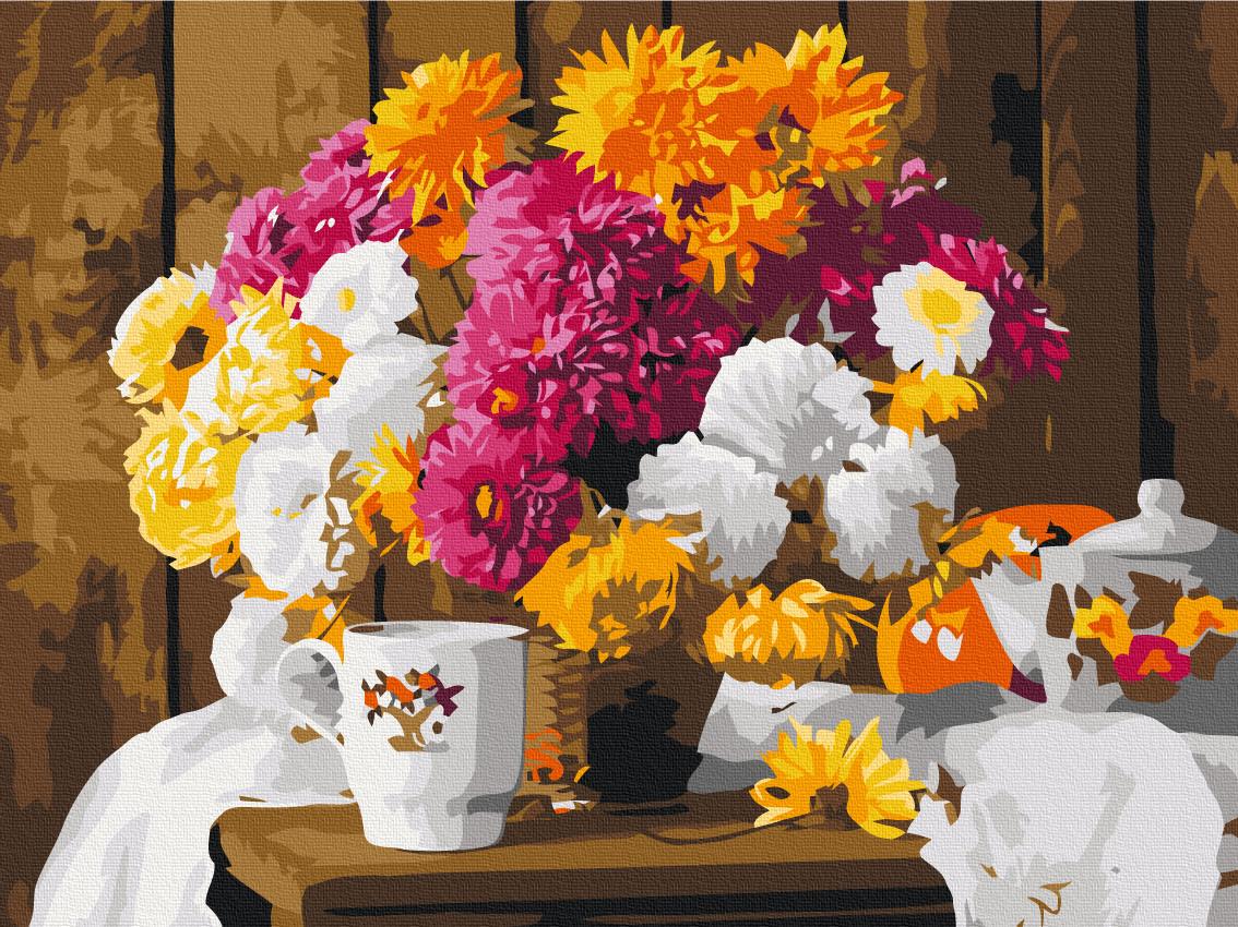 Картина по номерам Brushme Премиум Осеннее чаепитие 40x50 см (PBS52749)