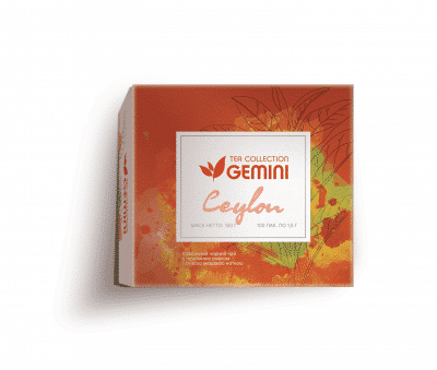 Чорний чай Gemini Ceylon в пакетиках без конверту 100 шт. (298298)