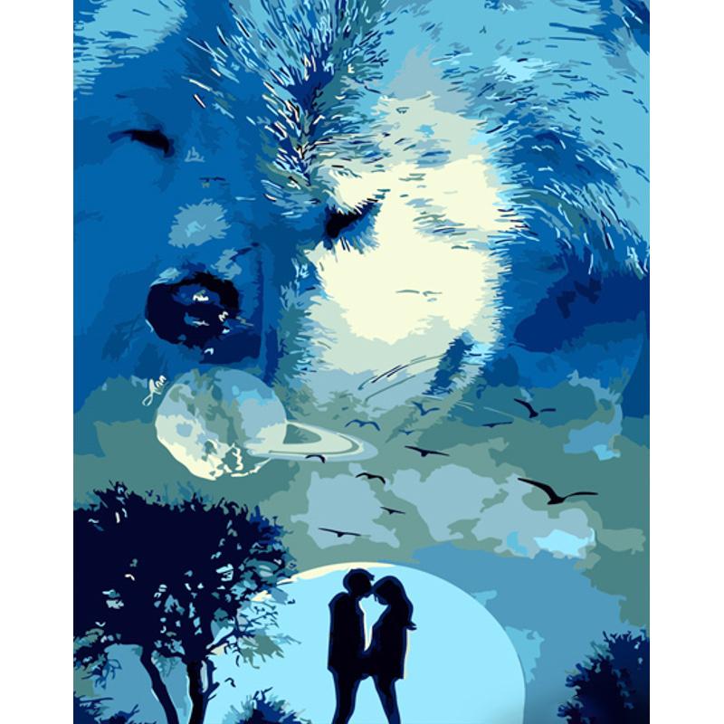 Картина по номерам Strateg Премиум Верная пара 40x50 см (GS949)