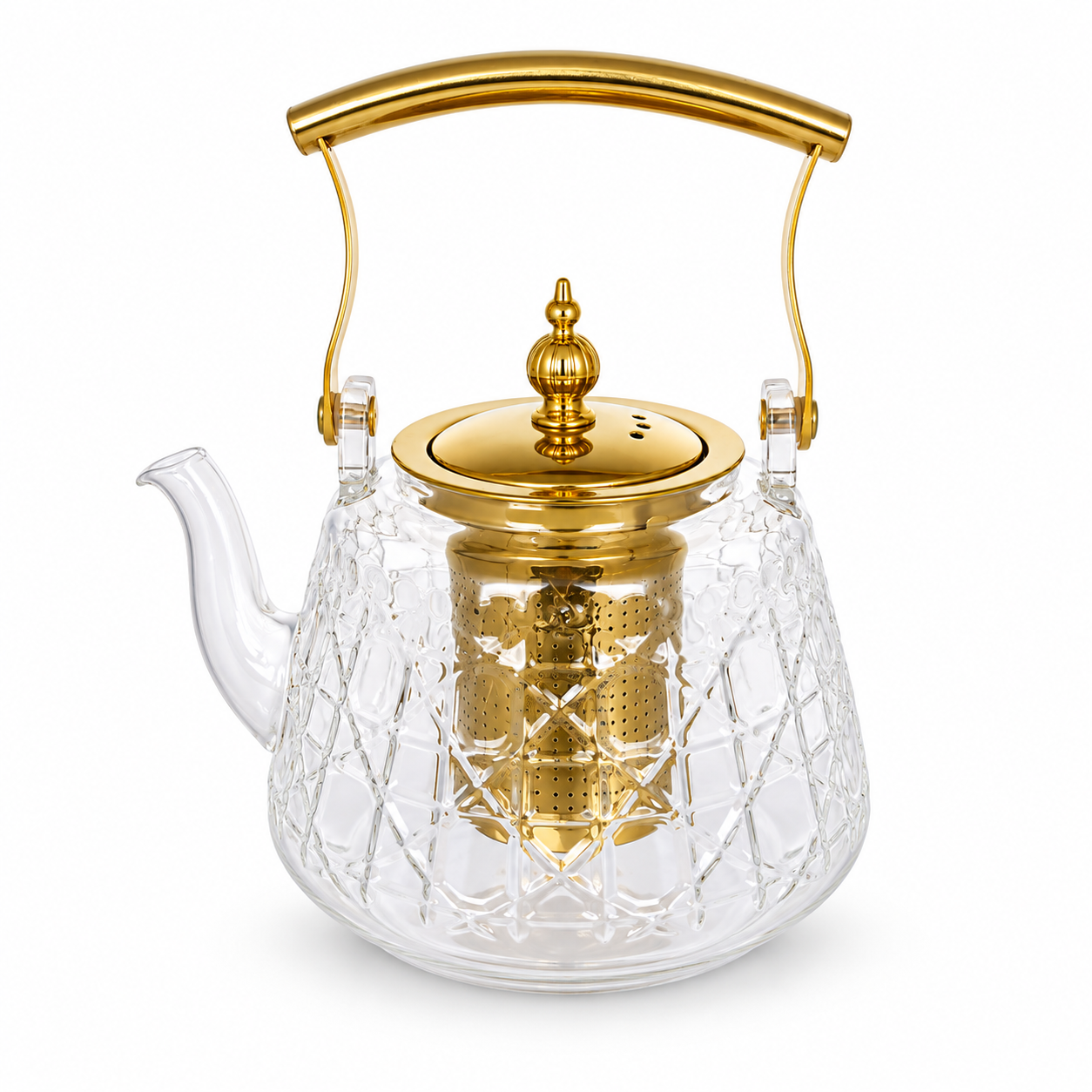 Заварочный чайник BonaDi Clear стеклянный 1200 мл (992-490)